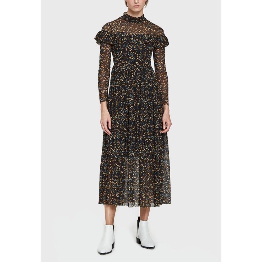 Ganni Tilden mesh maxi dress